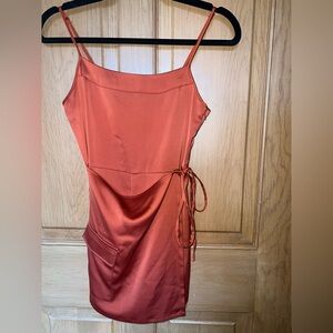 Elegant Orange Wrap Romper